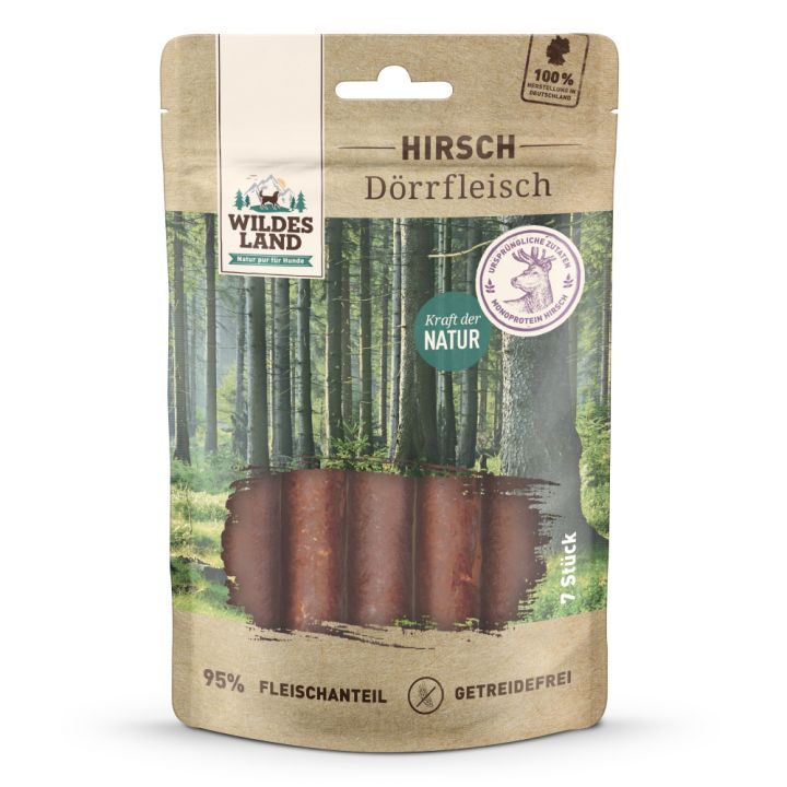 petspremium Wildes Land Hirsch Dörrfleisch Snack 7 Stück Exklusive Angebote