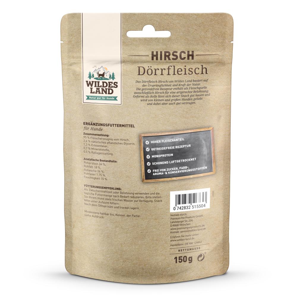 petspremium Wildes Land Hirsch Dörrfleisch Snack 7 Stück Exklusive Angebote