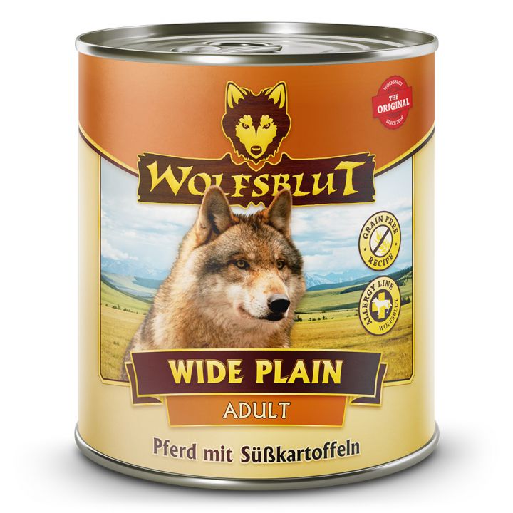 petspremium Wolfsblut Wide Plain - Pferd mit Süßkartoffeln Adult Nassfutter 36 x 800 g Tiefpreis