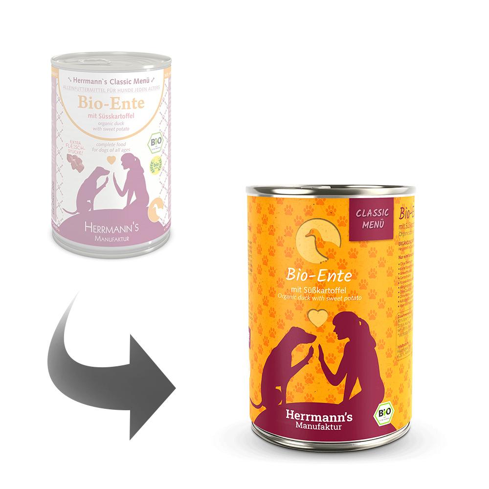 petspremium Herrmann's Bio-Ente mit Süßkartoffeln Classic Nassfutter 12 x 400 g Black Friday Preise