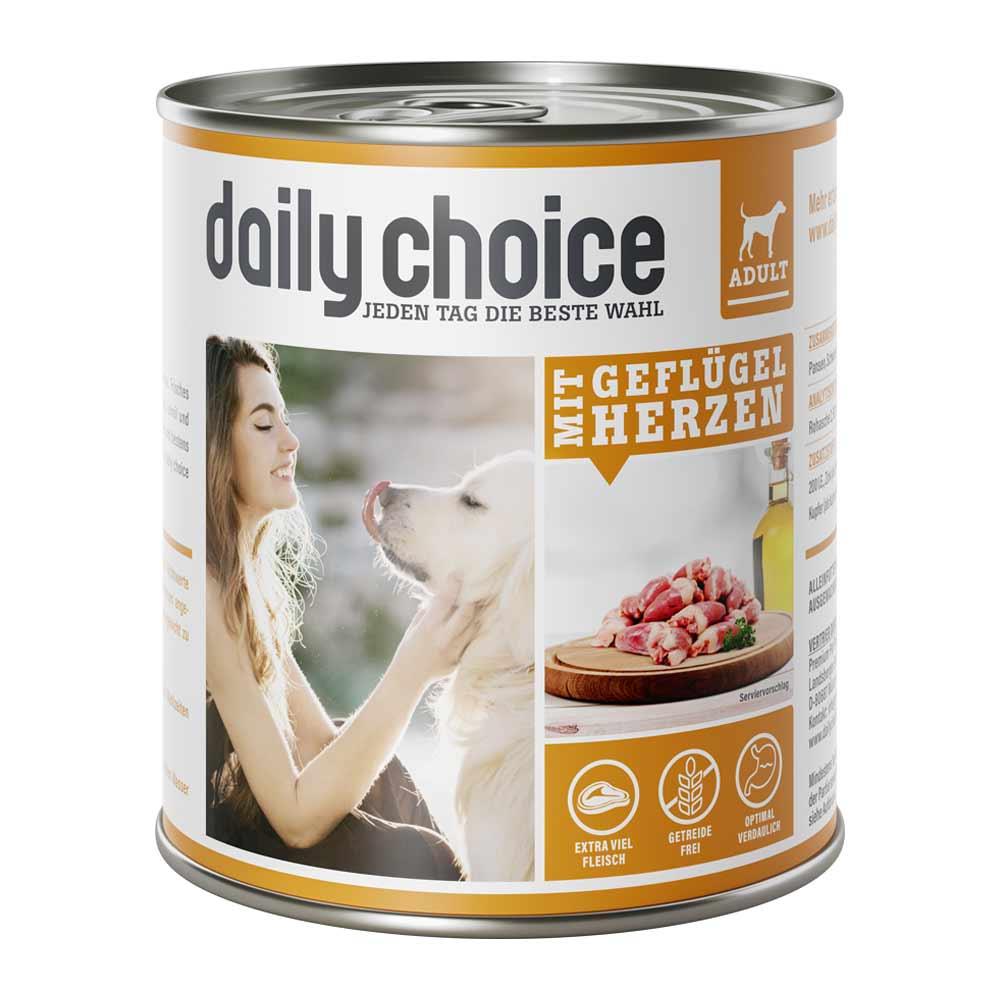 petspremium daily choice mit Geflügelherzen Nassfutter 12 x 800 g 50% Rabatt für begrenzte Zeit