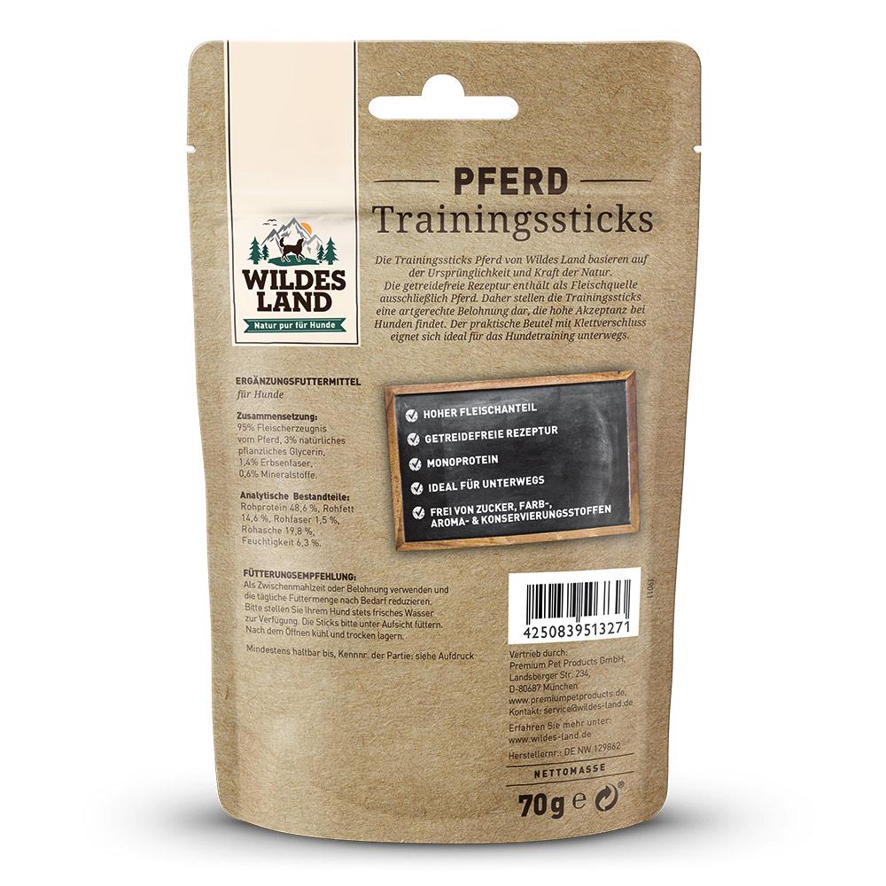 petspremium Wildes Land Pferd Trainingssticks Snack 8 x 70 g Auslauf