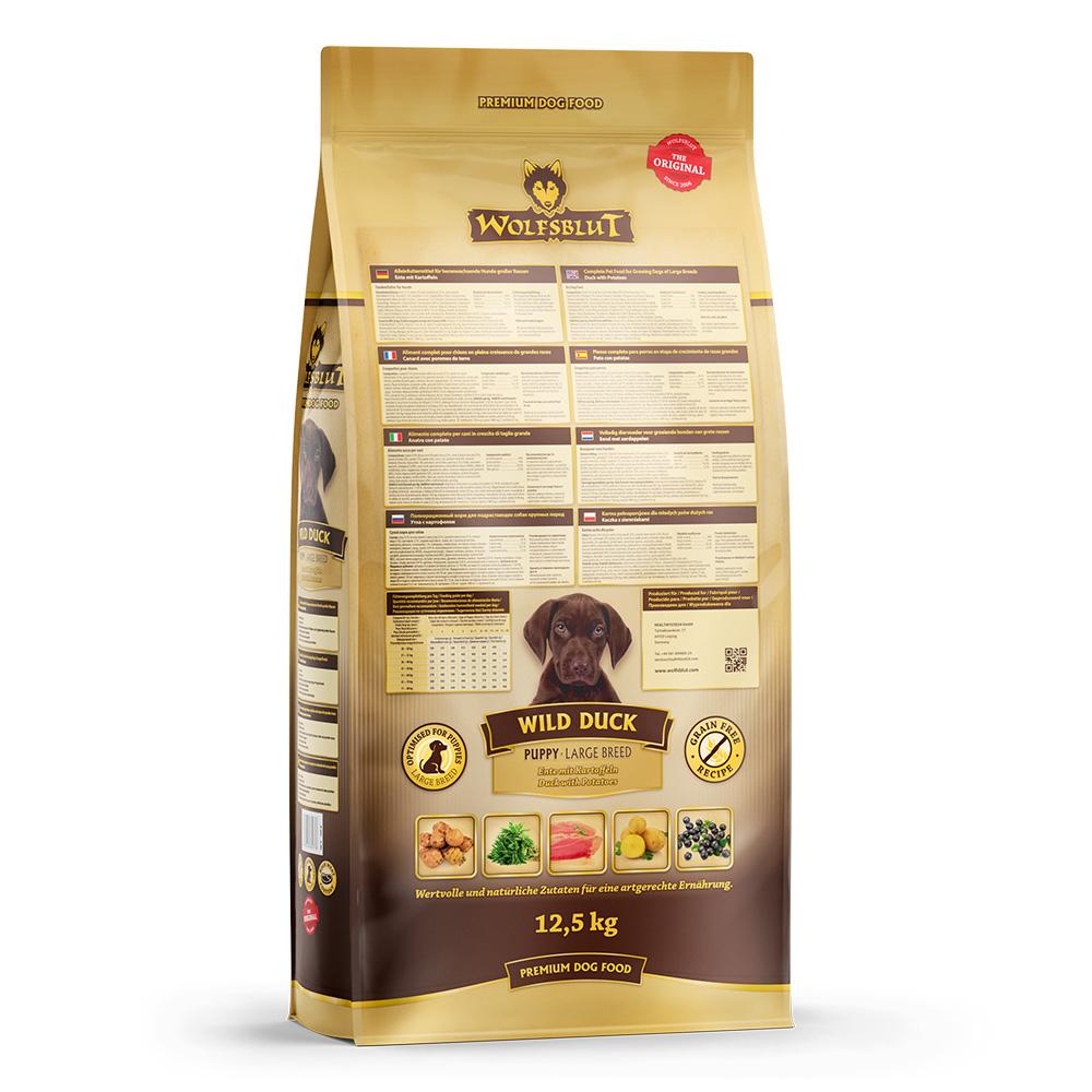 petspremium Wolfsblut Wild Duck - Ente und Kartoffel Large Breed Puppy Trockenfutter 2 x 12 5 kg Letzte 2 Tage