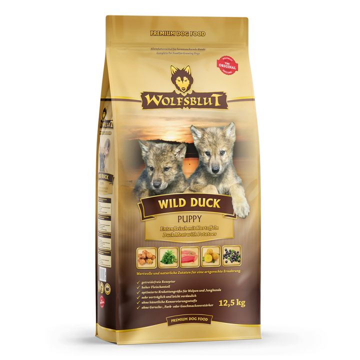 petspremium Wolfsblut Wild Duck - Ente und Kartoffel Puppy Trockenfutter 2 x 12 5 kg