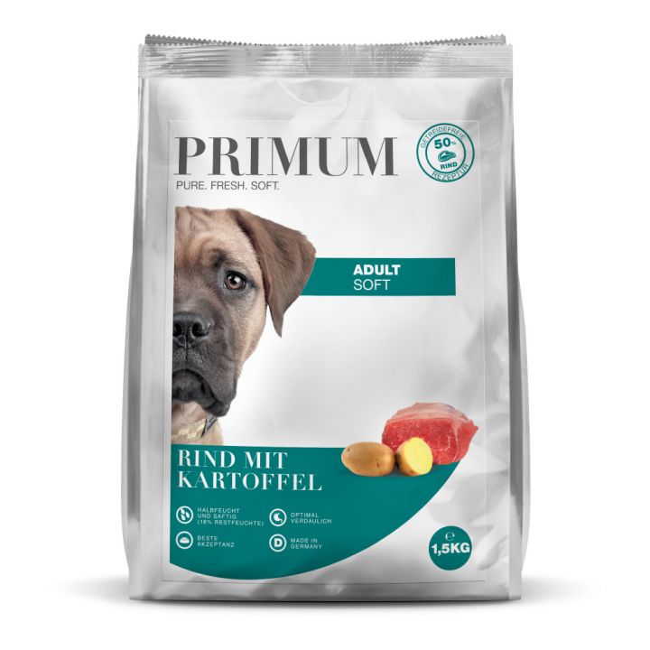 petspremium Primum Rind mit Kartoffel Soft Trockenfutter 1 5 kg