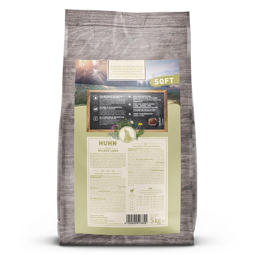 petspremium Wildes Land Huhn mit Reis und Wildkräutern Soft Puppy Trockenfutter 3 x 5 kg Super Rabatt