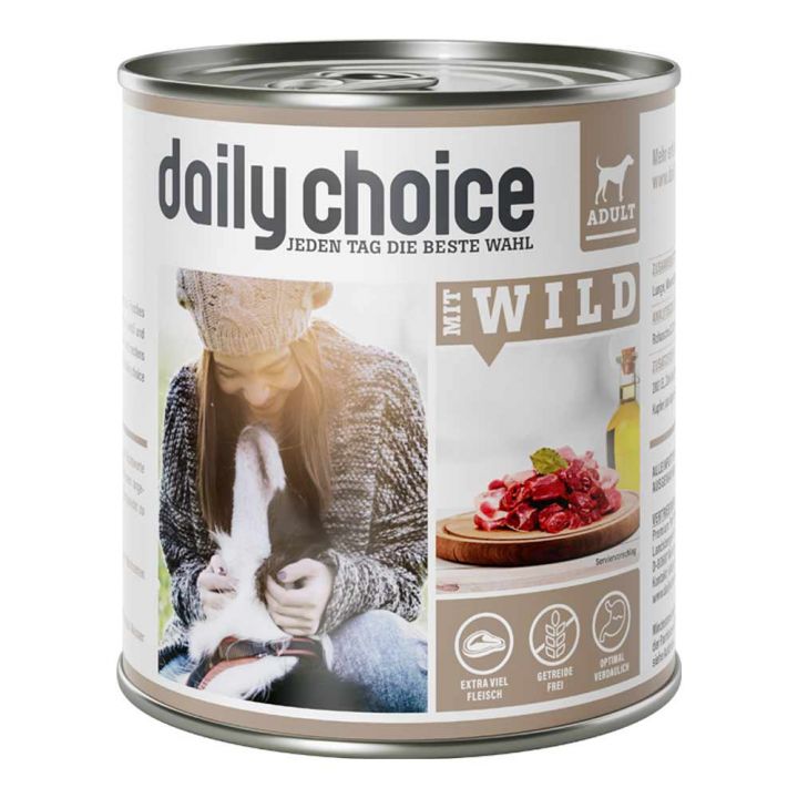 petspremium daily choice mit Wild Nassfutter 6 x 800 g Outlet