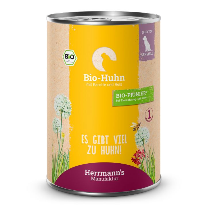 petspremium Herrmann's Bio Huhn mit Karotte & Reis 6 x 400 g Cyber Monday