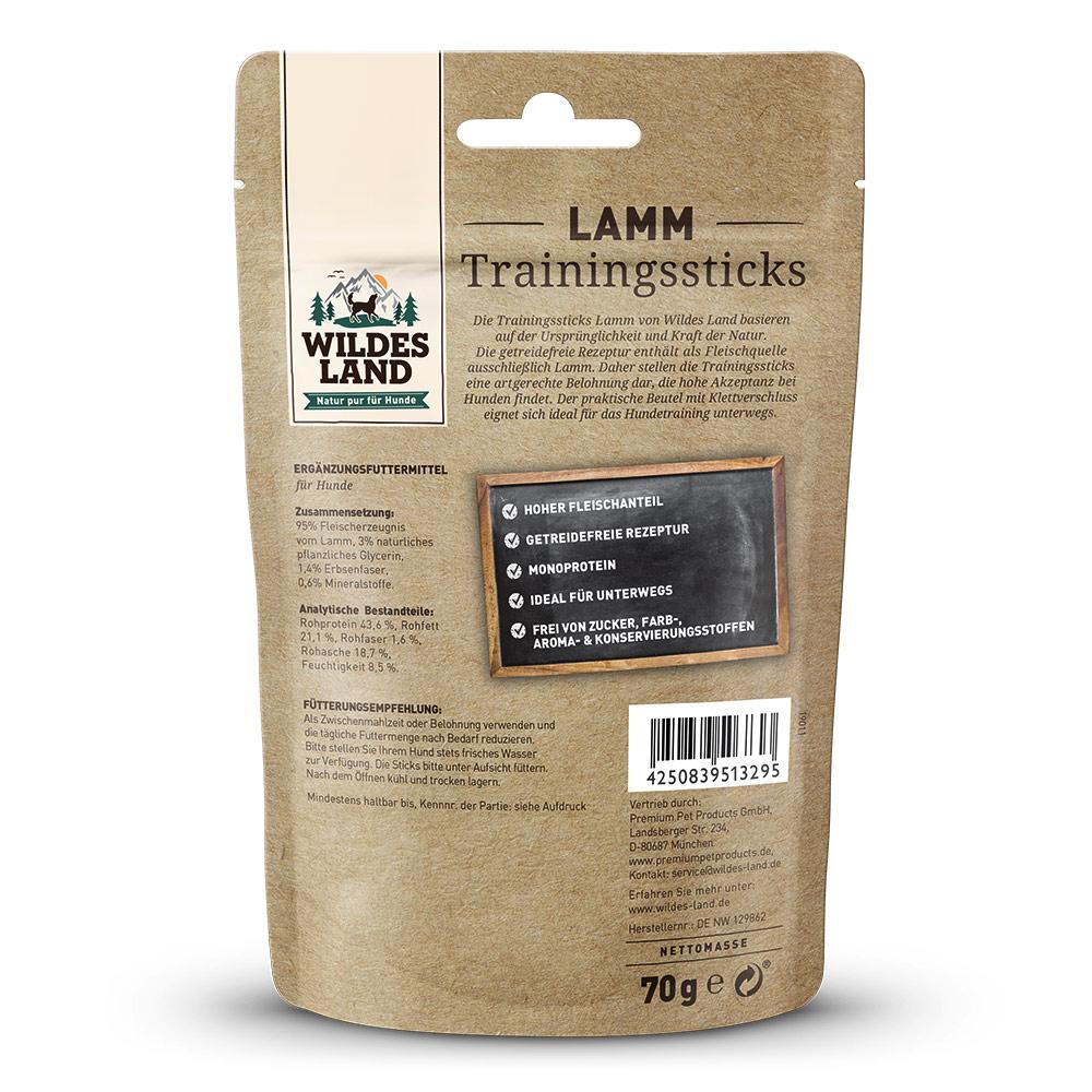petspremium Wildes Land Lamm Trainingssticks Snack 8 x 70 g Valentinstagsangebot