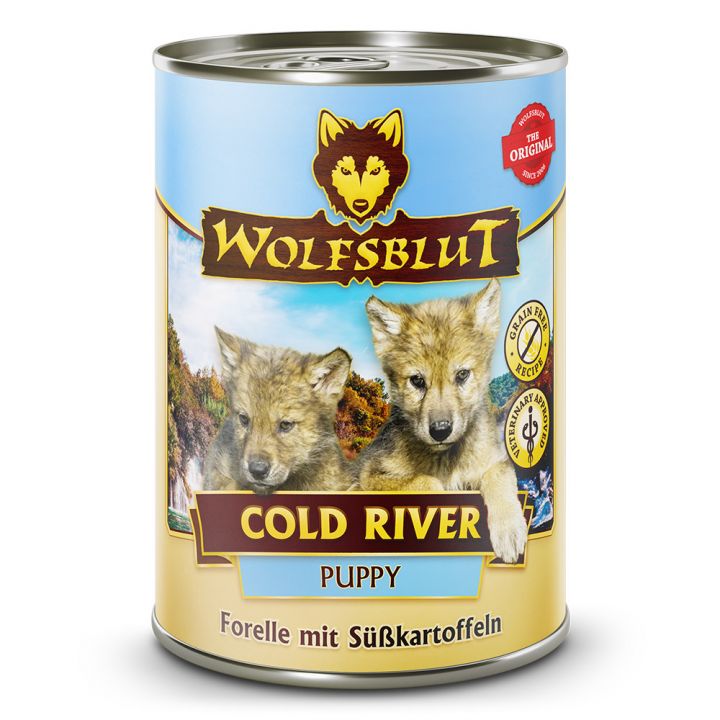 petspremium Wolfsblut Cold River - Forelle mit Süßkartoffeln Puppy Nassfutter 6 x 395 g Bestseller