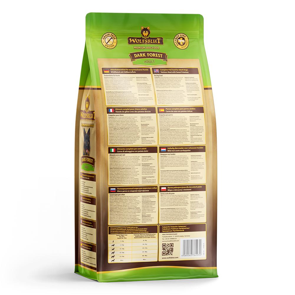 petspremium Wolfsblut Dark Forest - Wild und Süßkartoffel Adult Trockenfutter 2 kg Kauf eins, bekomm eins gratis