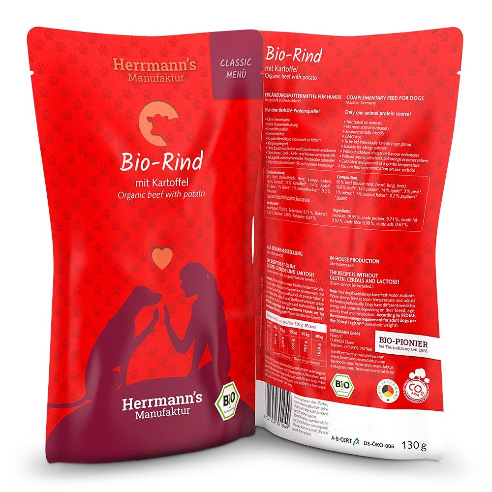 petspremium Herrmann's Bio-Rind mit Kartoffeln Classic Nassfutter 24 x 130 g JETZT KAUFEN