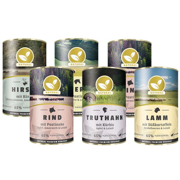 petspremium Natural Probe-Paket Hund Nassfutter 6 x 800 g Black Friday Preise