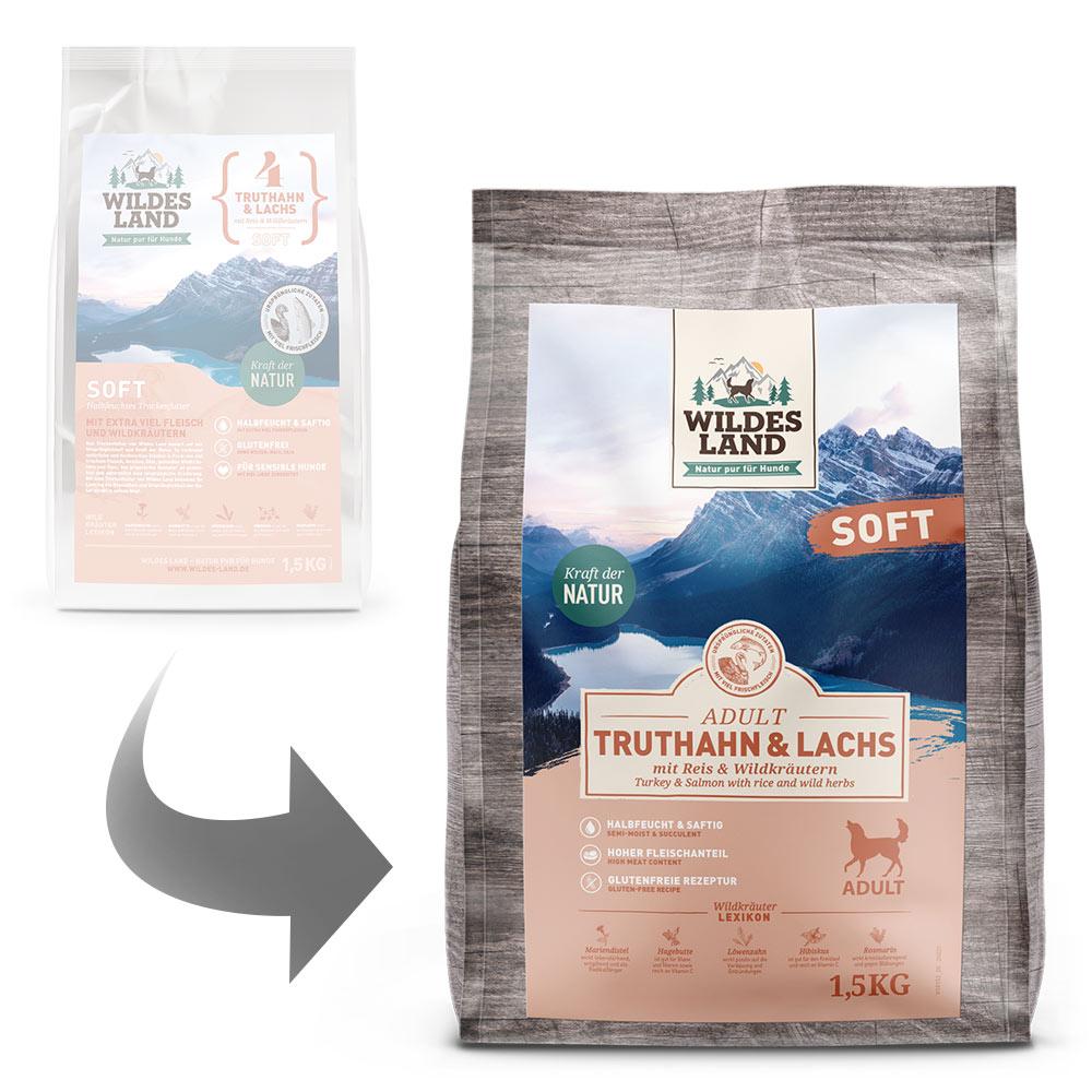 petspremium Wildes Land Truthahn und Lachs mit Reis und Wildkräutern Soft Adult Trockenfutter 1 5 kg Verkauf