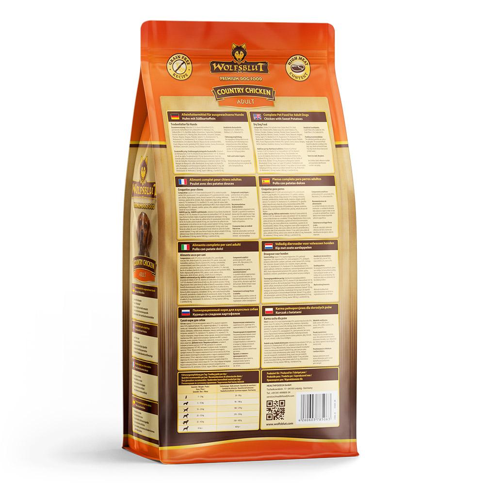 petspremium Wolfsblut Country Chicken - Huhn und Süßkartoffeln Adult Trockenfutter 2 kg Blitzverkäufe