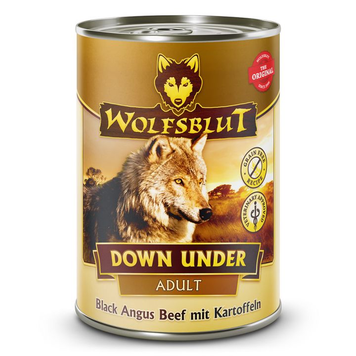 petspremium Wolfsblut Down Under - Black Angus Beef mit Kartoffeln Adult Nassfutter 6 x 395 g Rabatt