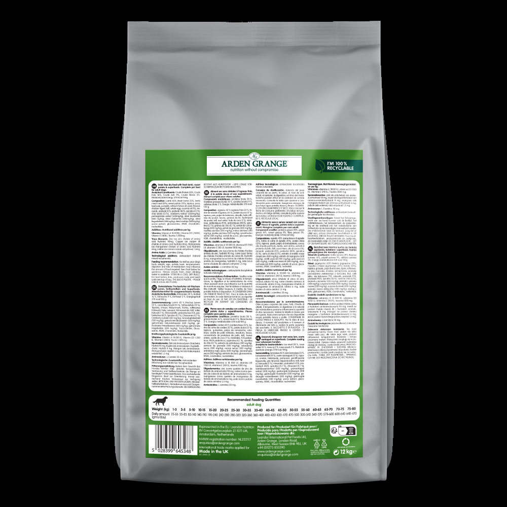 petspremium Arden Grange Adult Lamm & Superfood Grainfree Trockenfutter 12 kg Muttertagsangebot