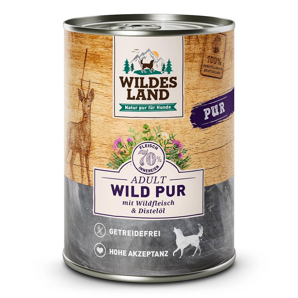 petspremium Wildes Land Nassfutter Mixpaket groß PUR Adult Nassfutter 6 x 400 g Große Rabatte