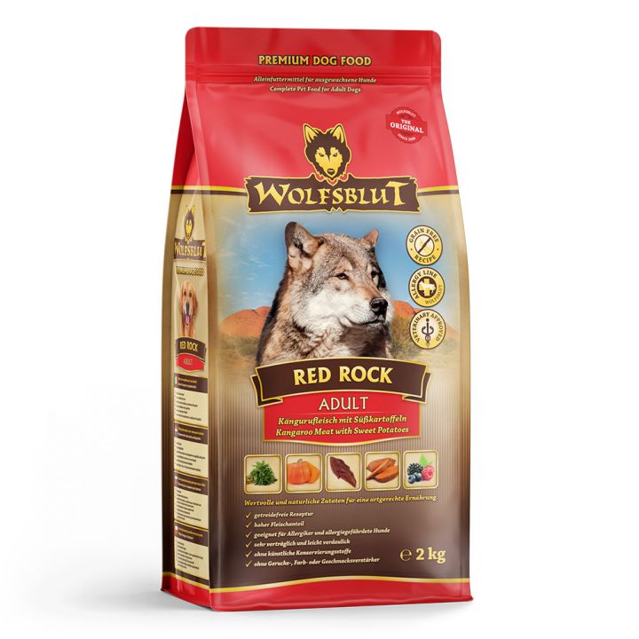 petspremium Wolfsblut Red Rock - Kängurufleisch und Süßkartoffeln Adult Trockenfutter 3 x 2 kg Zeitbegrenzte Promotion