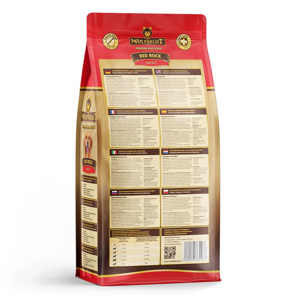 petspremium Wolfsblut Red Rock - Kängurufleisch und Süßkartoffeln Adult Trockenfutter 3 x 2 kg Zeitbegrenzte Promotion