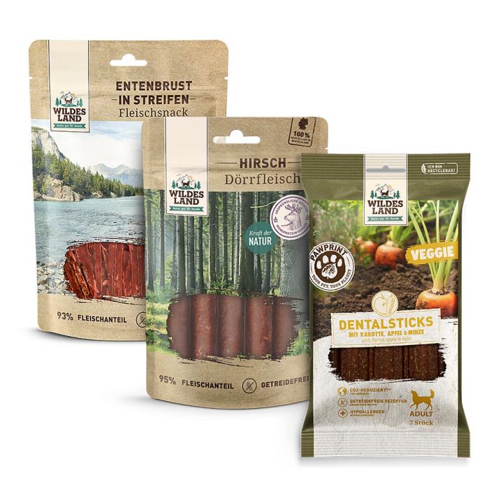 petspremium Wildes Land Snackpaket Wildes Land Snack 1 Paket 50% Rabatt mit kostenlosem Versand