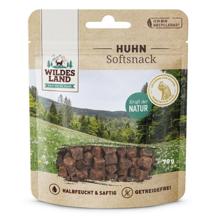 petspremium Wildes Land Huhn Softsnack Snack 8 x 70 g