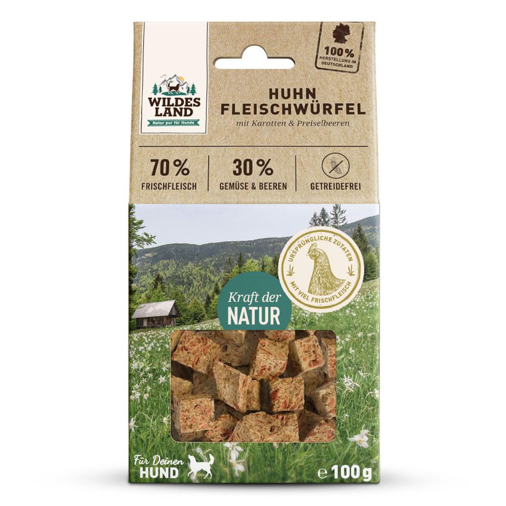 petspremium Wildes Land Huhn Fleischwürfel Snack 6 x 100 g Outlet