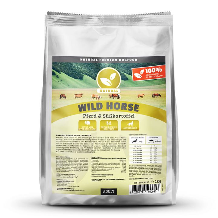 petspremium Natural Wild Horse mit Pferd Trockenfutter 1 kg Günstig kaufen