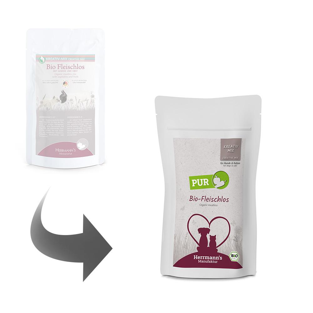 petspremium Herrmann's Bio Fleischlos Kreativ-Mix Ergänzung Nassfutter 15 x 150 g Jubiläumsangebot