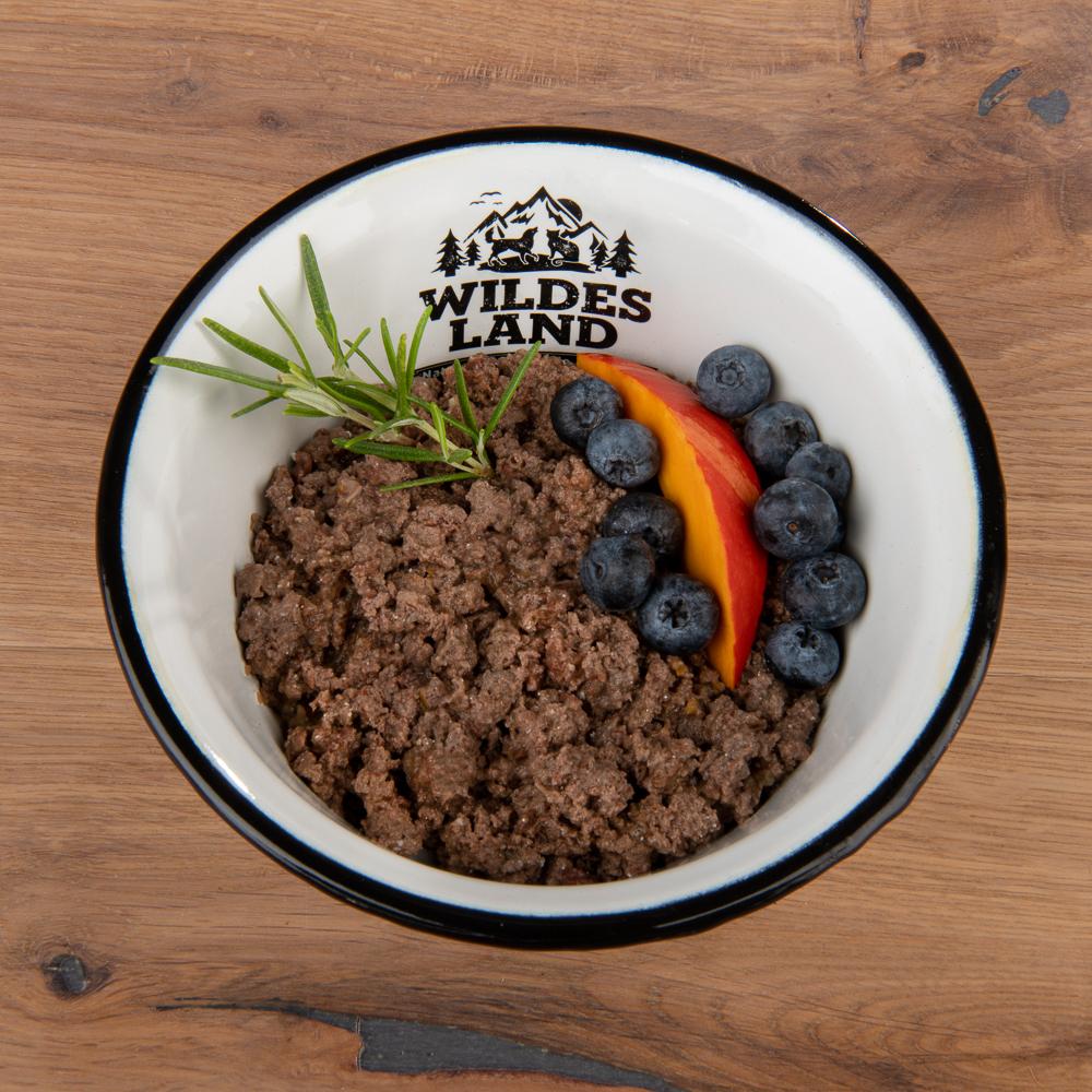 petspremium Wildes Land Ziege mit Kürbis Blaubeeren Wildkräutern und Distelöl Classic Adult Nassfutter 6 x 400 g Heißer Verkauf
