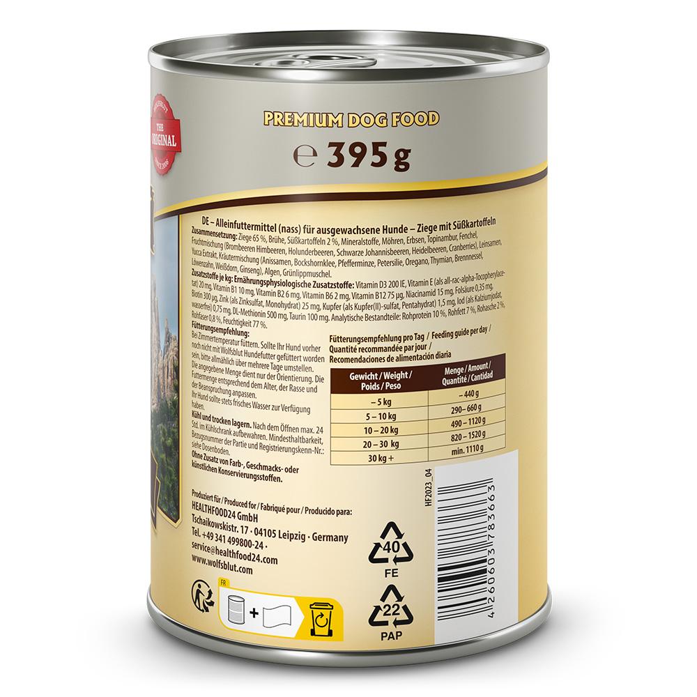 petspremium Wolfsblut Grey Peak - Ziege mit Süßkartoffeln Adult Nassfutter 6 x 395 g Online Outlet