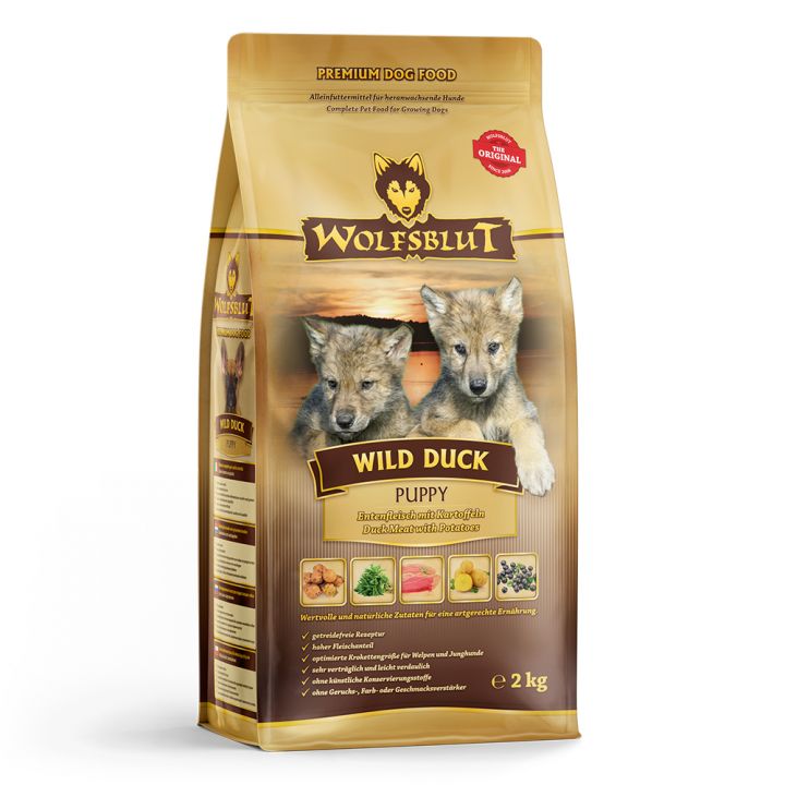 petspremium Wolfsblut Wild Duck - Ente und Kartoffel Puppy Trockenfutter 3 x 2 kg