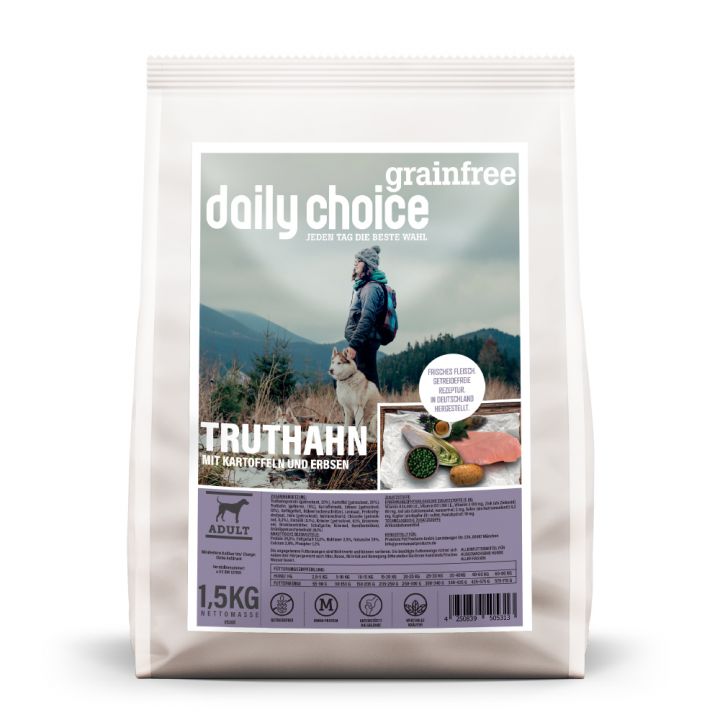 petspremium daily choice Truthahn mit Kartoffeln und Erbsen Grainfree Trockenfutter 4 x 1 5 kg Bis zu 60% Rabatt