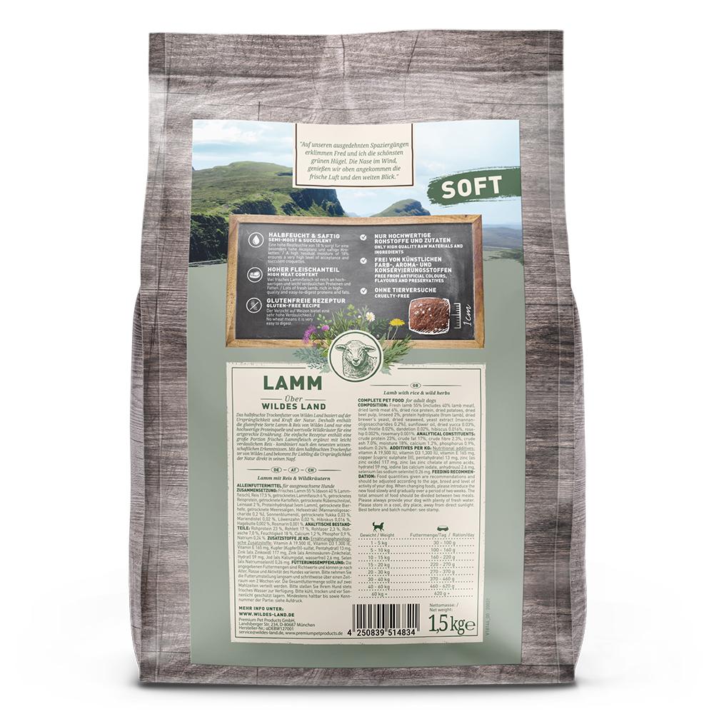 petspremium Wildes Land Lamm mit Reis und Wildkräutern Soft Adult Trockenfutter 1 5 kg Sonderangebot der Fabrik