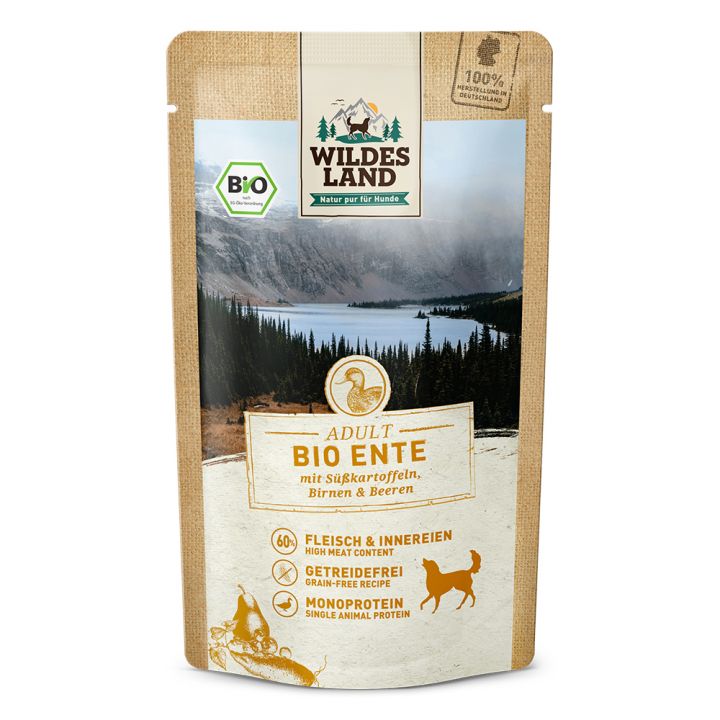 petspremium Wildes Land Ente mit Süßkartoffeln Birnen & Beeren BIO Adult Nassfutter 10 x 125 g Bis zu 55% Rabatt