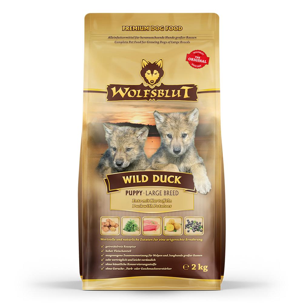 petspremium Wolfsblut Wild Duck - Ente und Kartoffel Large Breed Puppy Trockenfutter 2 kg im Angebot
