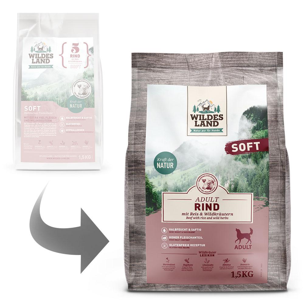petspremium Wildes Land Rind mit Reis und Wildkräutern Soft Adult Trockenfutter 1 5 kg Fabrikverkauf