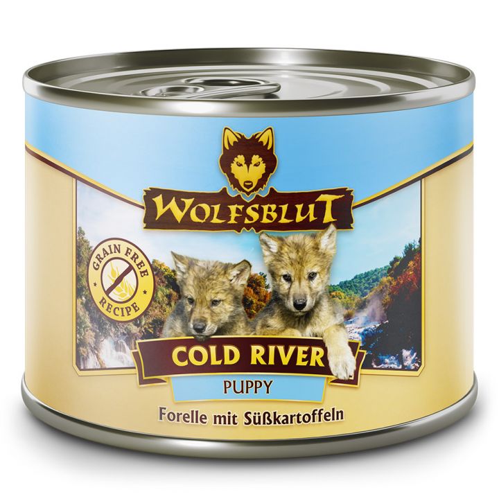 petspremium Wolfsblut Cold River - Forelle mit Süßkartoffeln Puppy Nassfutter 6 x 200 g Begrenztes Angebot