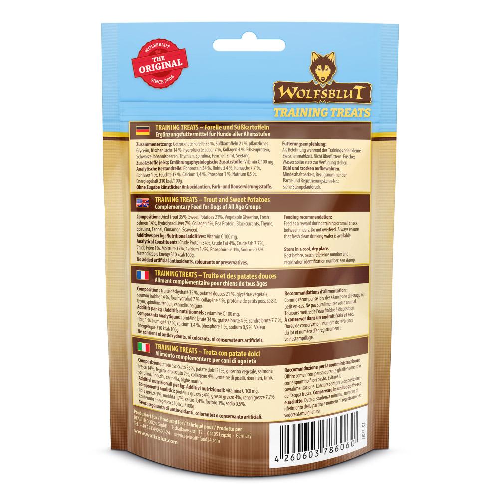 petspremium Wolfsblut Cold River - Forelle mit Süßkartoffel Training Treats Snack 7 x 70 g Preisnachlass