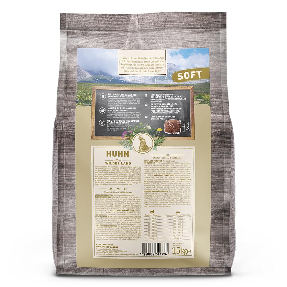 petspremium Wildes Land Huhn mit Reis und Wildkräutern Soft Adult Trockenfutter 1 5 kg Jubiläumsangebot
