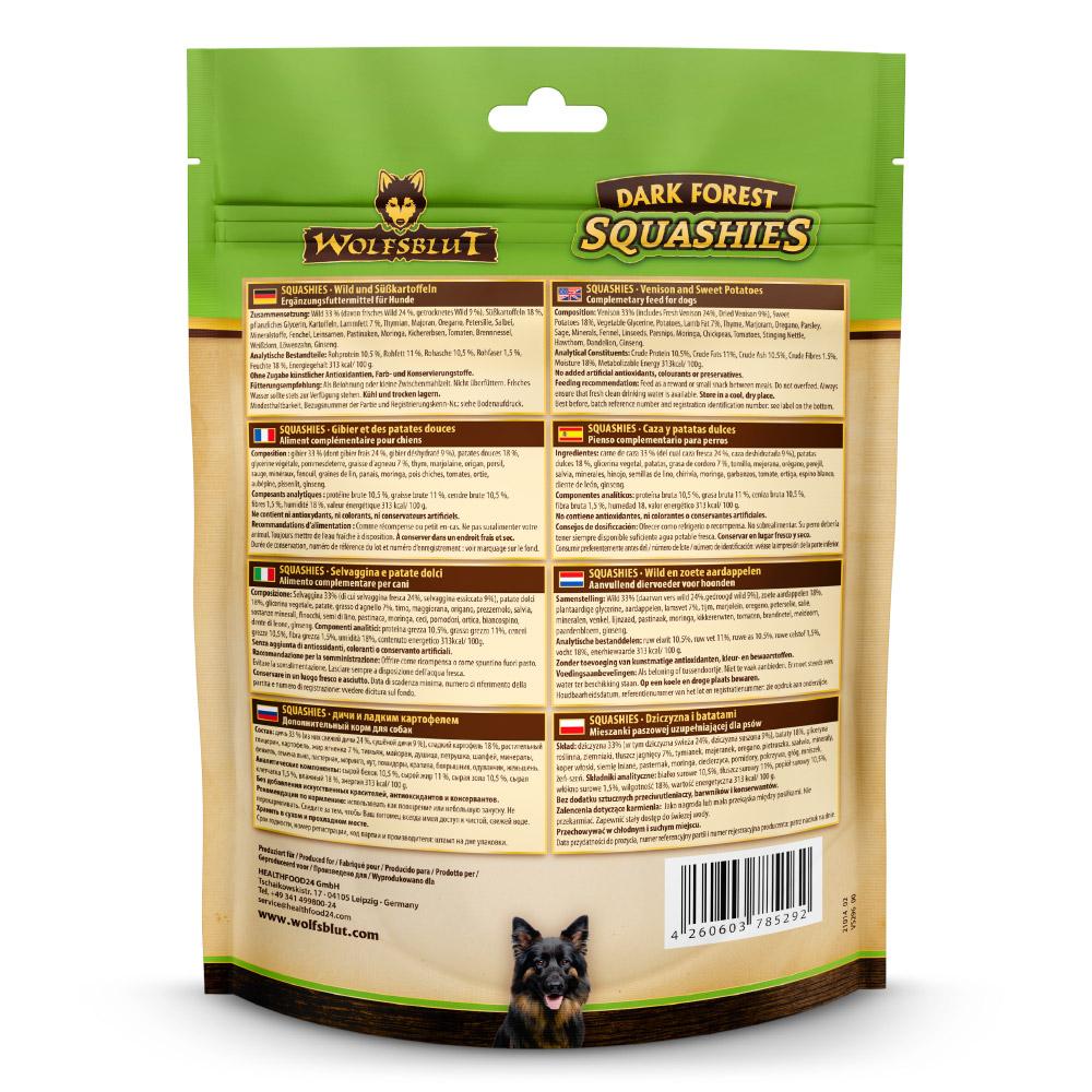 petspremium Wolfsblut Dark Forest - Wild und Süßkartoffel Squashies Snack 300 g JETZT KAUFEN