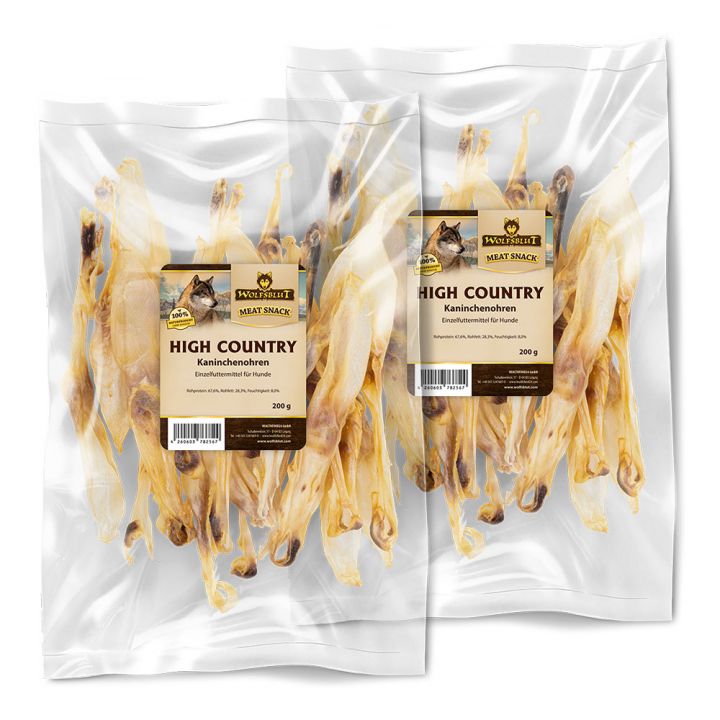 petspremium Wolfsblut High Country Kaninchenohren Kauartikel Snack 2 x 200 g