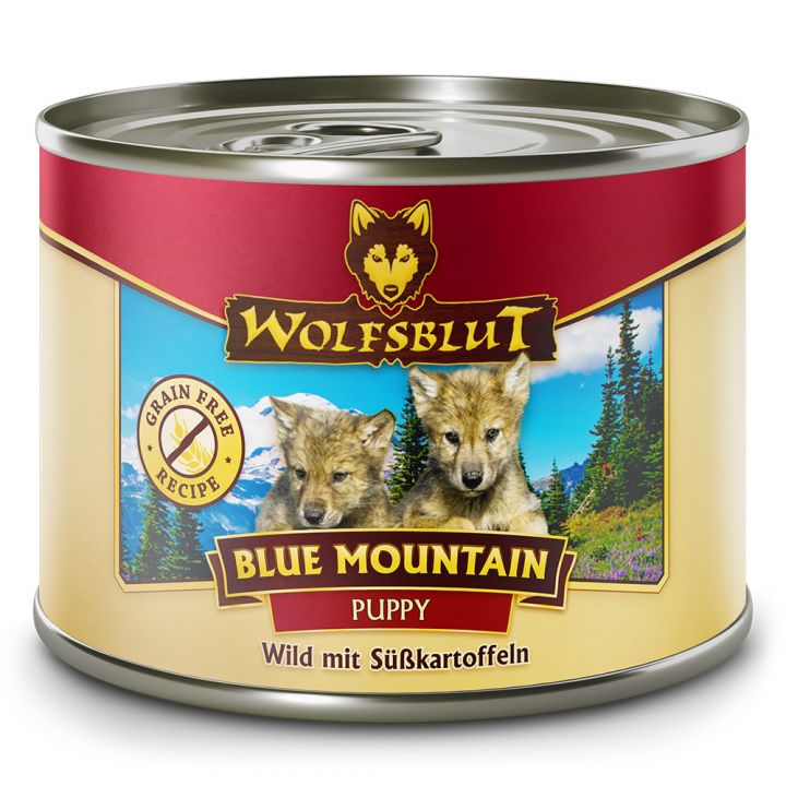 petspremium Wolfsblut Blue Mountain - Wild mit Süßkartoffeln Puppy Nassfutter 6 x 200 g