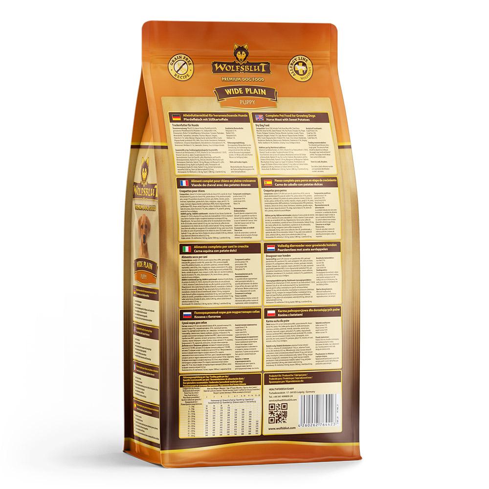 petspremium Wolfsblut Wide Plain - Pferdefleisch und Süßkartoffel Puppy Trockenfutter 2 kg Neueste Mode