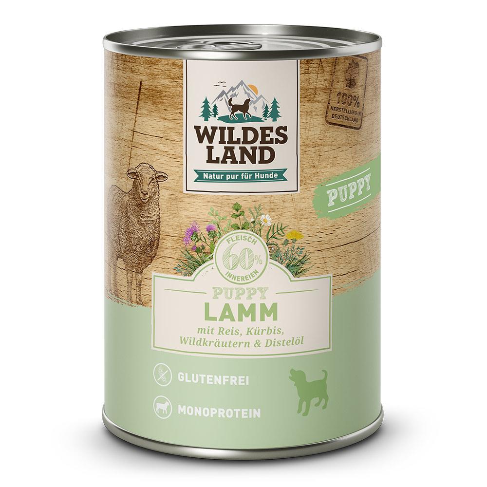 petspremium Wildes Land Lamm mit Reis Kürbis und Wildkräutern Classic Puppy Nassfutter 6 x 400 g Große Rabatte