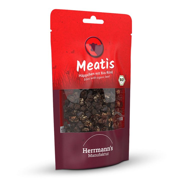 petspremium Herrmann's Bio Rind mit Hirse Meatis Snack 80 g