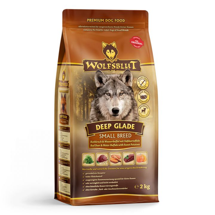 petspremium Wolfsblut Deep Glade - Rothirsch und Wasserbüffel Small Breed Trockenfutter 2 kg Tiefpreis
