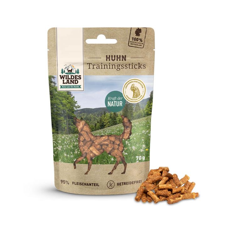 petspremium Wildes Land Huhn Trainingssticks Snack 70 g Zeitbegrenzte Promotion