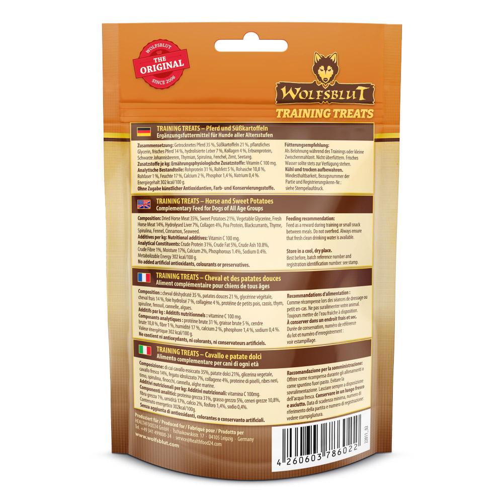 petspremium Wolfsblut Wide Plain - Pferd mit Süßkartoffel Training Treats Snack 70 g im Angebot