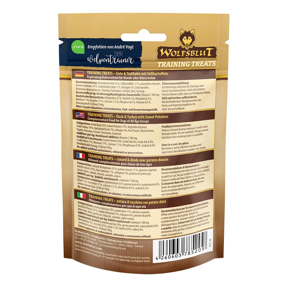 petspremium Wolfsblut Wild Duck & Turkey - Ente Truthahn und Süßkartoffel Training Treats Snack 70 g Günstiger Verkauf